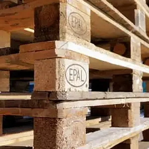 Wooden pallet representing delivery and commissioning